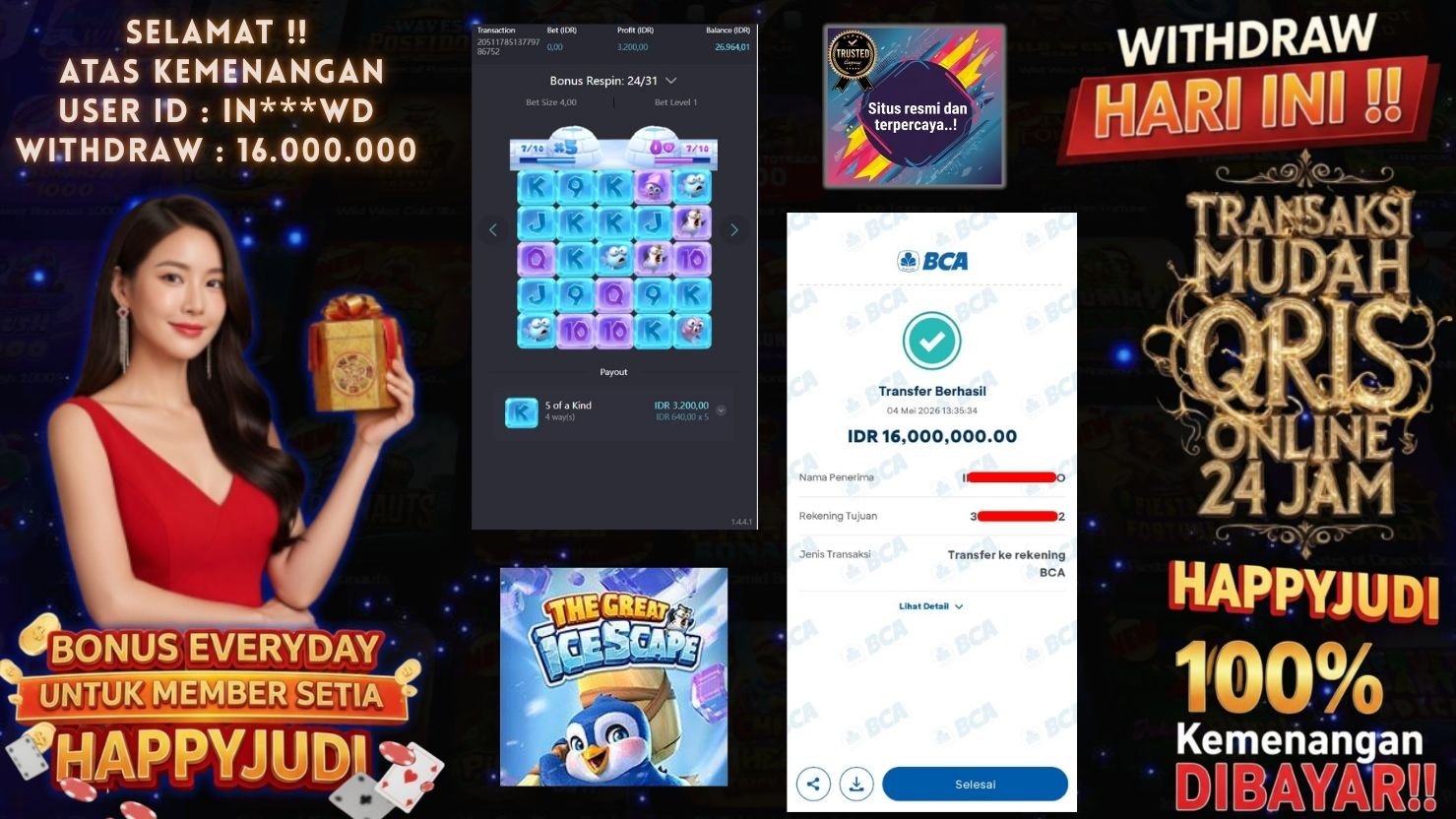 HAPPYJUDI JACKPOT SLOT THE GREAT ICESCAPE